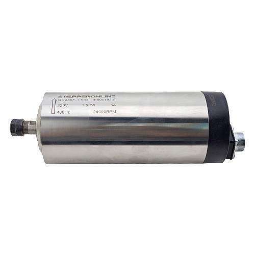220V 1.5KW Φ80x193.5mm Air Cooled Spindle Motor and 2HP 1.5KW 7.0A Variable Frequency Drive Kit - VSK-AR1.5B | StepperOnline CA 220V 1.5KW Φ80x193.5mm Air Cooled Spindle Motor and 2HP 1.5KW 7.0A Variable Frequency Drive Kit - VSK-AR1.5B | StepperOnline CA