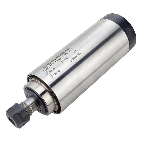 220V 2.2KW Φ80x193.5mm Air Cooled Spindle Motor and 3HP 2.2KW 12.5A Variable Frequency Drive Kit - VSK-AR2.2B | StepperOnline CA