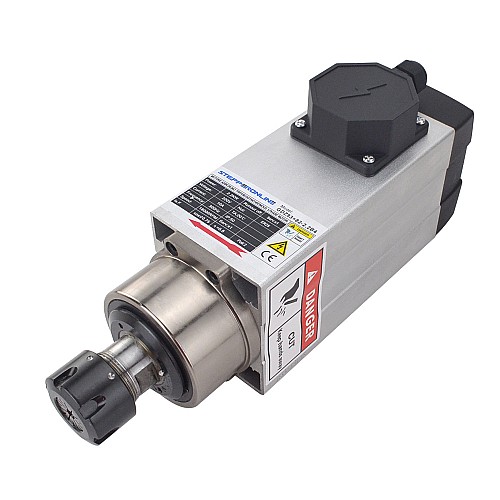 CNC Spindle Motor Air Cooled 220V 2.2KW 18000RPM 400Hz ER25 Collet - GDZ93x82-2.2B4 | StepperOnline CA CNC Spindle Motor Air Cooled 220V 2.2KW 18000RPM 400Hz ER25 Collet - GDZ93x82-2.2B4 | StepperOnline CA