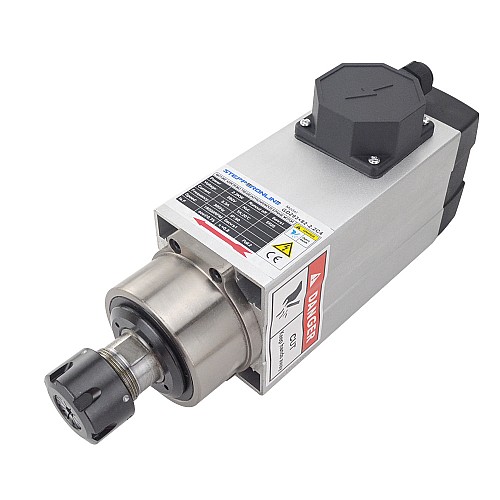 CNC Spindle Motor Air Cooled 380V 2.2KW 18000RPM 300Hz ER25 Collet - GDZ93x82-2.2C4 | StepperOnline CA