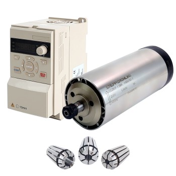 220V 1.5KW Φ80x193.5mm Air Cooled Spindle Motor and 2HP 1.5KW 7.0A Variable Frequency Drive Kit