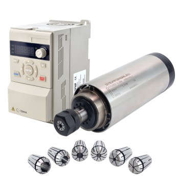 220V 2.2KW Φ80x193.5mm Air Cooled Spindle Motor and 3HP 2.2KW 12.5A Variable Frequency Drive Kit