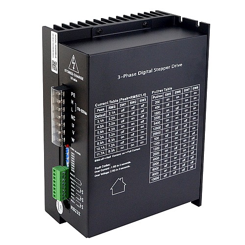 Digital Stepper Driver 2.1-11.7A 176-253VAC for 3-Phase Nema 34, 42, 52 Stepper Motor - 3DM2283T | StepperOnline CA