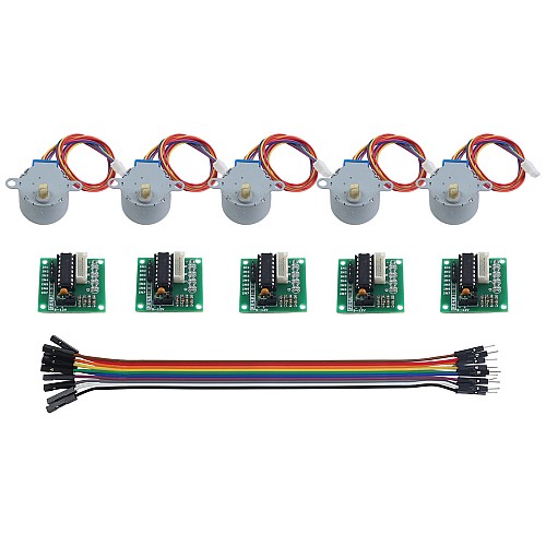 5pcs 28BYJ-48 4-Phase Stepper Motor & ULN2003 Driver Board kit - 5-ULN2003 | StepperOnline CA