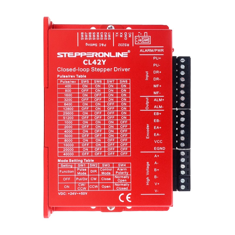 Y Series Closed Loop Stepper Driver V2.0 0-2.2A 24-50VDC for Nema 17 Stepper Motor - CL42Y-V20 | StepperOnline CA