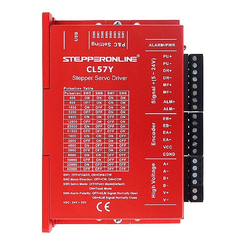 Y Series Closed Loop Stepper Driver 0-7.0A 24-50VDC for Nema 17, 23, 24 Stepper Motor - CL57Y | StepperOnline CA