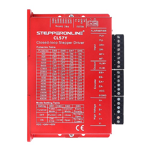 Y Series V2.0 Closed Loop Stepper Driver 0-7.0A 24-50VDC for Nema 17, 23, 24 Stepper Motor - CL57Y-V20 | StepperOnline CA