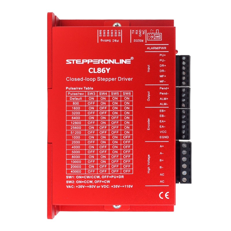 YS Series 1 Axis 9.00Nm(1274.5oz.in) Nema 34 Closed Loop Stepper Kit V2.0 - 1-CL86Y-S90-V20 | StepperOnline CA