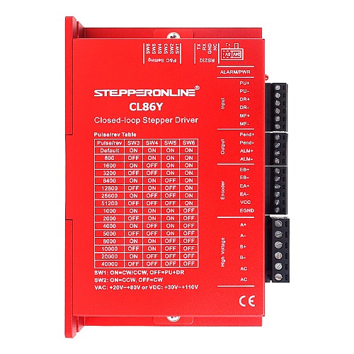 Y Series Closed Loop Stepper Driver V2.0 0-8.5A 20-80VAC/30-110VDC for Nema 34 Stepper Motor - CL86Y-V20 | StepperOnline CA