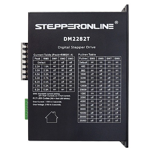 Digital Stepper Driver 0.5-8.2A 180-240VAC for Nema 34,42 Stepper Motor - DM2282T | StepperOnline CA