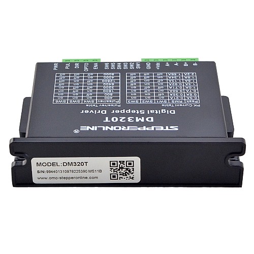 Digital Stepper Driver 0.3-2.2A 10-30VDC for Nema 8, 11, 14, 16, 17 Stepper Motor - DM320T | StepperOnline CA Digital Stepper Driver 0.3-2.2A 10-30VDC for Nema 8, 11, 14, 16, 17 Stepper Motor - DM320T | StepperOnline CA