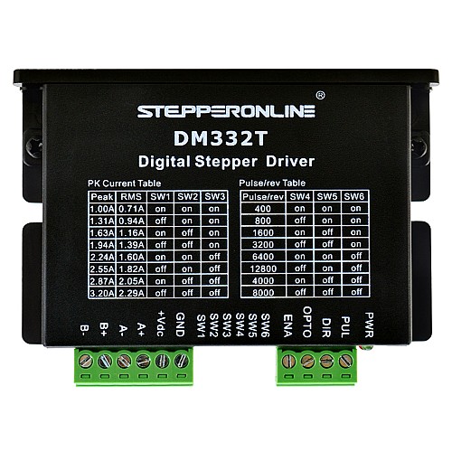 Digital Stepper Drive 1.0-3.2A 10-30VDC for Nema 17, 23 Stepper Motor - DM332T | StepperOnline CA