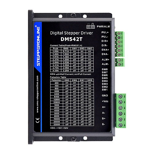 1 Axis Stepper CNC Kit 1.9Nm(269oz.in) Nema 23 Stepper Motor & Driver - 1-DM542T-23HS30 | StepperOnline CA