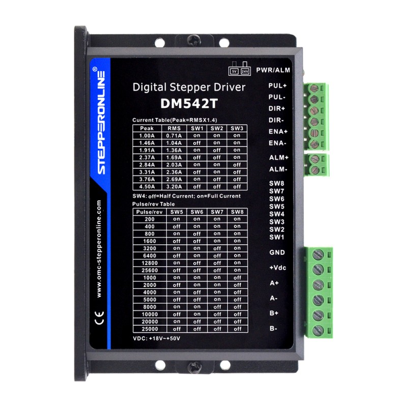 4 Axis CNC Router Kit 3.0Nm(425oz.in) Nema 23 Stepper Motor & Driver - 4-DM542T-23HS45 | StepperOnline CA