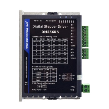 Modbus RS485 Stepper Driver 0.1-5.6A 24-48VDC for Nema 17, 23, 24 Stepper Motor