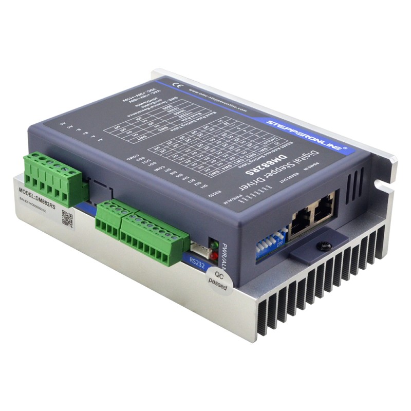 Modbus RS485 Stepper Driver 2.1-8.2A 18-80VAC or 30-110VDC for Nema 34 Stepper Motor - DM882RS | StepperOnline CA