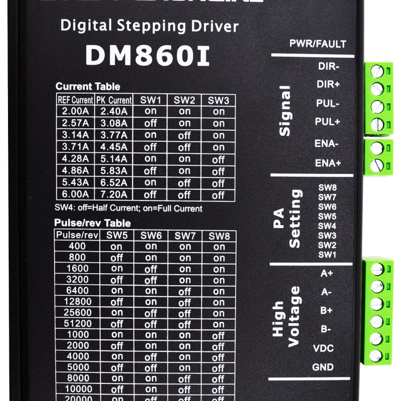 1 Axis Stepper CNC Kit 4.8Nm(679.74oz.in) Nema 34 Stepper Motor & Driver - 1-DM860I-34HS31 | StepperOnline CA