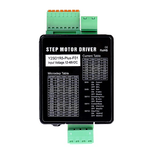 DC Pulse Stepper Motor Driver  0.4-3.0A 12-48VDC Alarm Function & I/O Control for Nema 11, 14, 17, 23 Stepper Motor - Y2SD1R5-PLUS-F01 | StepperOnline CA