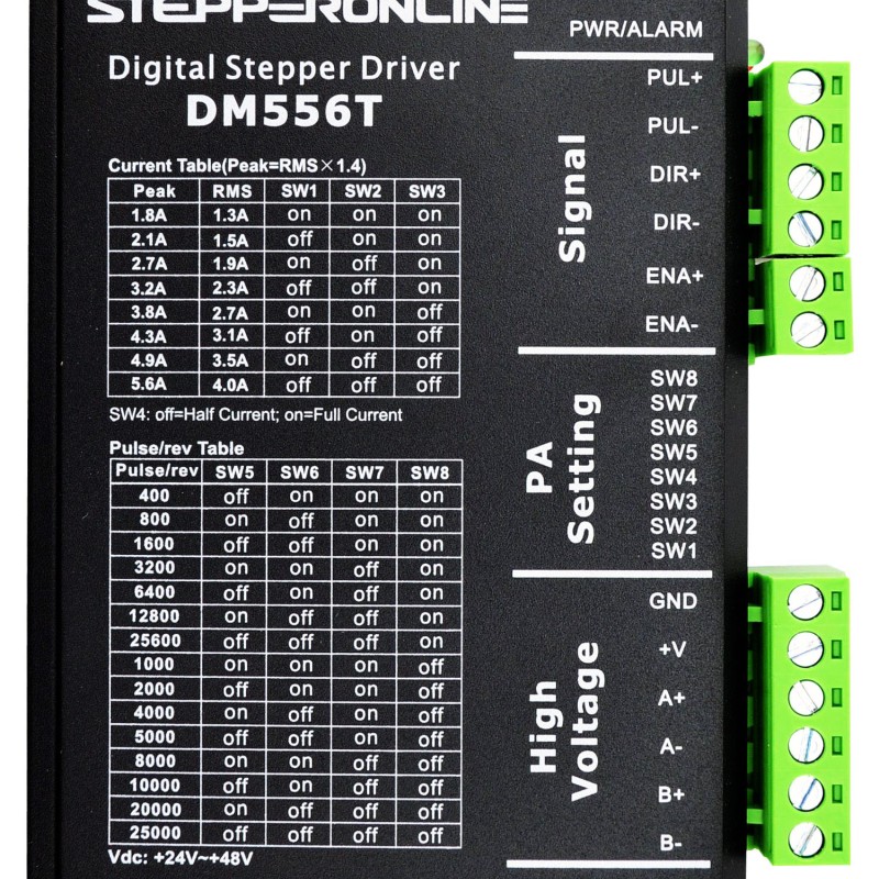 3 Axis Stepper CNC Kit 3.0Nm(425oz.in) 4.2A Nema 23 Stepper Motor & Driver DM556T & 48V Power Supply - 3-DM556T-S30 | StepperOnline CA