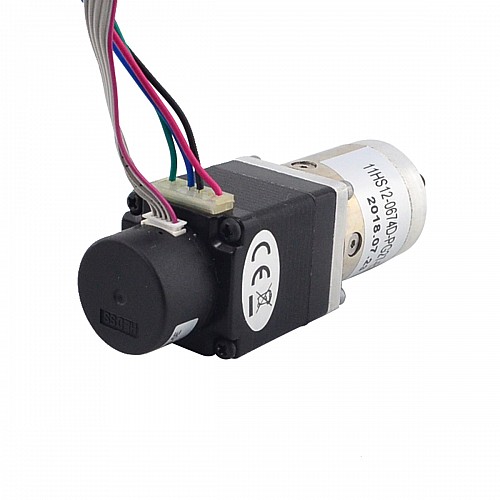Nema 11 Closed-loop Geared Stepper L=31mm Gear Ratio 27:1 Encoder 300PPR - 11HS12-0674D-PG27-E22-300 | StepperOnline CA