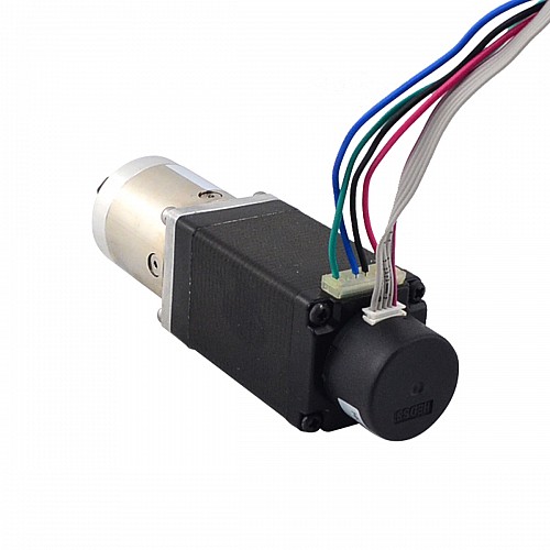 Nema 11 Closed-loop Geared Stepper L=51mm Gear Raio 14:1 Encoder 300PPR - 11HS20-0674D-PG14-E22-300 | StepperOnline CA Nema 11 Closed-loop Geared Stepper L=51mm Gear Raio 14:1 Encoder 300PPR - 11HS20-0674D-PG14-E22-300 | StepperOnline CA