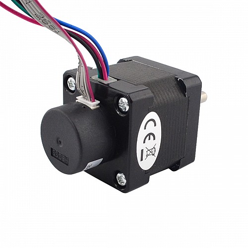 Nema 14 Closed Loop Stepper Motor 18Ncm(25.5oz.in) Encoder 300PPR - 14HS13-0804D-E22-300 | StepperOnline CA