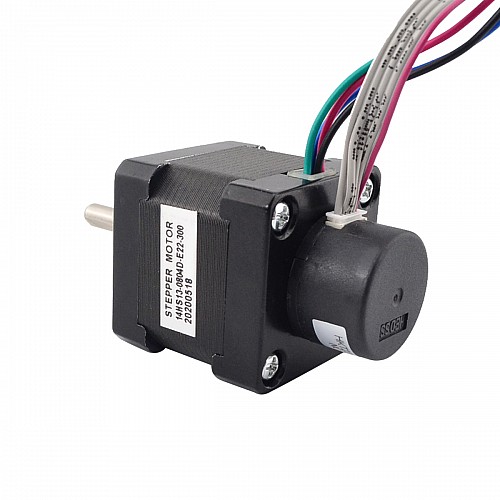 Nema 14 Closed Loop Stepper Motor 18Ncm(25.5oz.in) Encoder 300PPR - 14HS13-0804D-E22-300 | StepperOnline CA