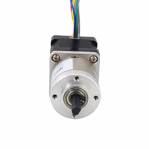 Nema 14 Closed-loop Geared Stepper L=34mm Gear Raio 19:1 Encoder 300CPR - 14HS13-0804D-PG19-E22-300 | StepperOnline CA