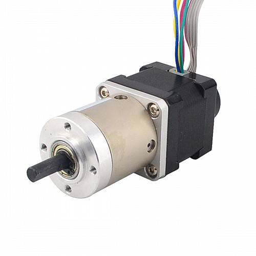 Nema 14 Closed-loop Geared Stepper L=34mm Gear Raio 19:1 Encoder 300CPR - 14HS13-0804D-PG19-E22-300 | StepperOnline CA