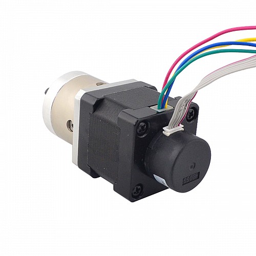 Nema 14 Closed-loop Geared Stepper L=34mm Gear Raio 5:1 Encoder 300PPR - 14HS13-0804D-PG5-E22-300 | StepperOnline CA Nema 14 Closed-loop Geared Stepper L=34mm Gear Raio 5:1 Encoder 300PPR - 14HS13-0804D-PG5-E22-300 | StepperOnline CA