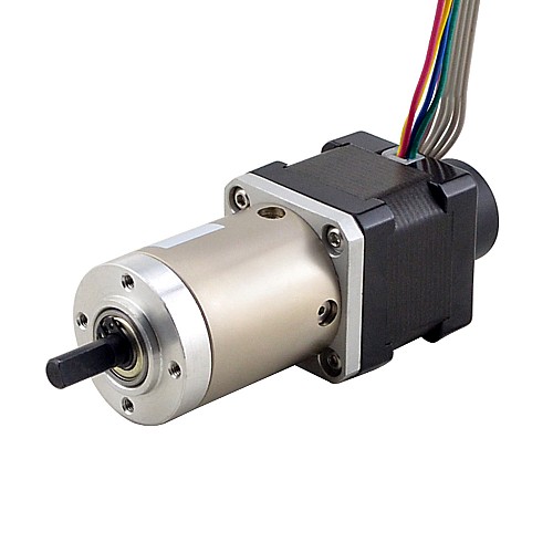 Nema 14 Closed-loop Geared Stepper L=34mm Gear Raio 51:1 Encoder 300PPR - 14HS13-0804D-PG51-E22-300 | StepperOnline CA