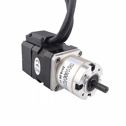 Nema 17 Closed-loop Geared Stepper L=34mm Gear Raio 27:1 Encoder 1000PPR(4000CPR) - 17HS13-0404D-PG27-E1000 | StepperOnline CA