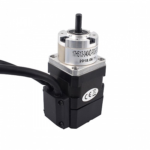 Nema 17 Closed-loop Geared Stepper L=34mm Gear Raio 5:1 Encoder 1000PPR(4000CPR) - 17HS13-0404D-PG5-E1000 | StepperOnline CA