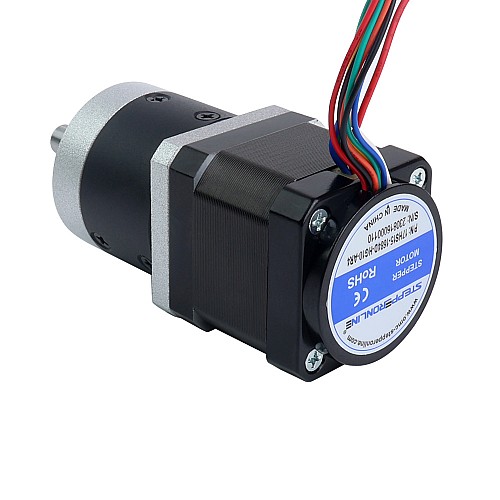 Nema 17 Stepper Motor with Gearbox Gear Ratio 10:1 & Magnetic Encoder 1000PPR(4000CPR) - 17HS15-1684D-HG10-AR4 | StepperOnline CA Nema 17 Stepper Motor with Gearbox Gear Ratio 10:1 & Magnetic Encoder 1000PPR(4000CPR) - 17HS15-1684D-HG10-AR4 | StepperOnline CA