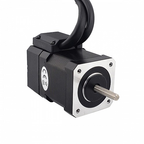 Nema 17 Closed Loop Stepper Motor 59Ncm(83.55oz.in) w/ Encoder 1000PPR(4000CPR) - 17HS19-2004D-E1000 | StepperOnline CA