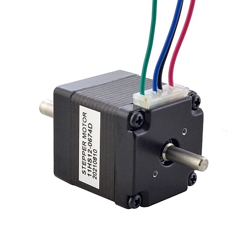 Dual Shaft Nema 11 Bipolar 1.8deg 7Ncm(9.91oz.in) 0.67A 28x28x31.5mm 4 Wires - 11HS12-0674D | StepperOnline CA Dual Shaft Nema 11 Bipolar 1.8deg 7Ncm(9.91oz.in) 0.67A 28x28x31.5mm 4 Wires - 11HS12-0674D | StepperOnline CA