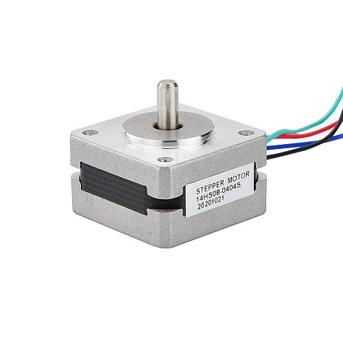 Nema 14 Bipolar 1.8deg 5Ncm(7.08oz.in) 0.4A 35x35x20mm 4 Wires - 14HS08-0404S | StepperOnline CA