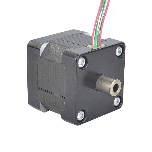 Dual Shaft Nema 14 Hollow Shaft Stepper Motor Bipolar 16Ncm(22.66oz.in) 1.25A 35x35x34.5mm - 14HS14-1254H | StepperOnline CA