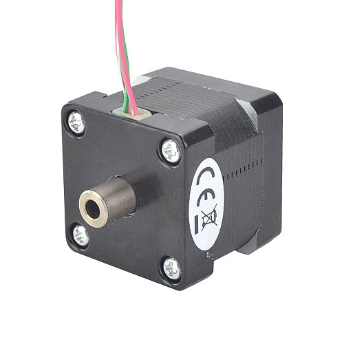 Dual Shaft Nema 14 Hollow Shaft Stepper Motor Bipolar 16Ncm(22.66oz.in) 1.25A 35x35x34.5mm - 14HS14-1254H | StepperOnline CA