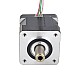 Dual Shaft Nema 14 Hollow Shaft Stepper Motor Bipolar 16Ncm(22.66oz.in) 1.25A 35x35x34.5mm - 14HS14-1254H | StepperOnline CA