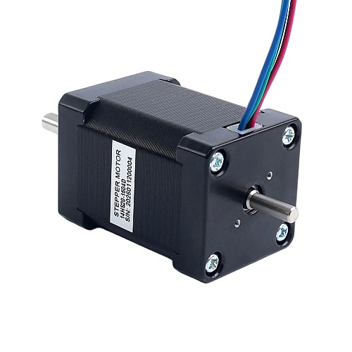Dual Shaft Nema 14 Bipolar 1.8deg 40Ncm(56.64oz.in) 1.5A 35.2x35.2x52mm 4 Wires - 14HS20-1504D | StepperOnline CA
