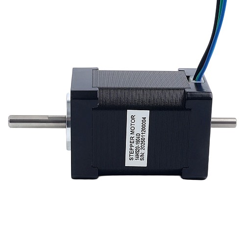 Dual Shaft Nema 14 Bipolar 1.8deg 40Ncm(56.64oz.in) 1.5A 35.2x35.2x52mm 4 Wires - 14HS20-1504D | StepperOnline CA