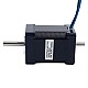 Dual Shaft Nema 14 Bipolar 1.8deg 40Ncm(56.64oz.in) 1.5A 35.2x35.2x52mm 4 Wires - 14HS20-1504D | StepperOnline CA
