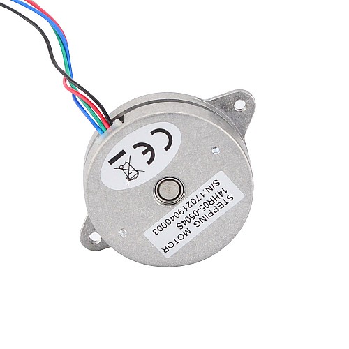 Round Nema 14 Bipolar 0.9deg 5Ncm(7.08oz.in) 0.5A Φ36x12.5mm 4 Wires - 14HR05-0504S | StepperOnline CA