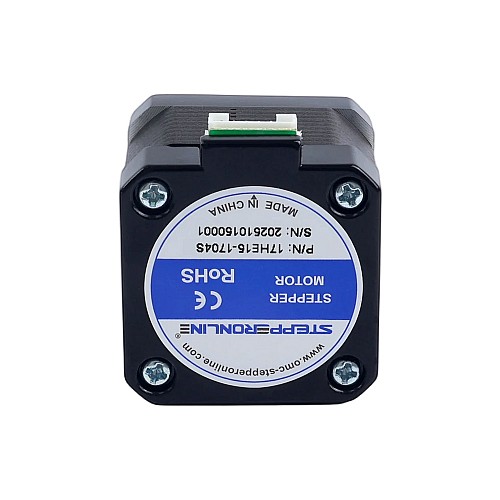 E Series Nema 17 Bipolar 42Ncm(59.48oz.in) 1.7A 42x42x37.5mm 4 Wires w/ 1m Cable & Connector - 17HE15-1704S | StepperOnline CA