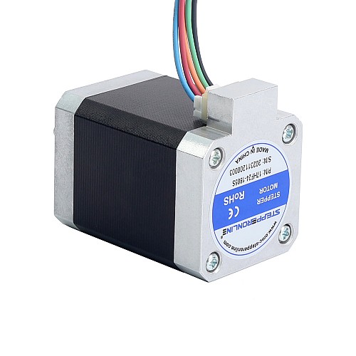 Nema 17 5-Phase Stepper Motor 0.5Nm(70.81oz.in) 1.8A  42x42x60mm 5 Wires - 17HF24-1805S | StepperOnline CA