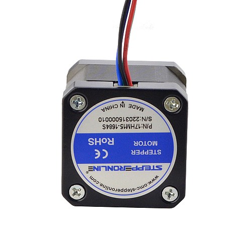 Nema 17 Bipolar 0.9deg 32Ncm(45.3oz.in) 1.68A 42x42x39mm 4 Wires - 17HM15-1684S | StepperOnline CA