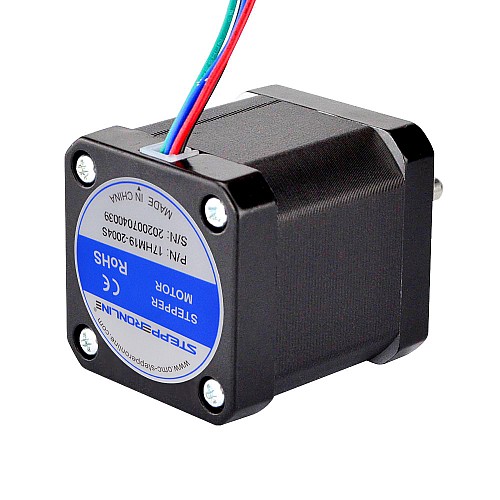 Nema 17 Bipolar 0.9deg 46Ncm(65.1oz.in) 2A 42x42x48mm 4 Wires - 17HM19-2004S | StepperOnline CA
