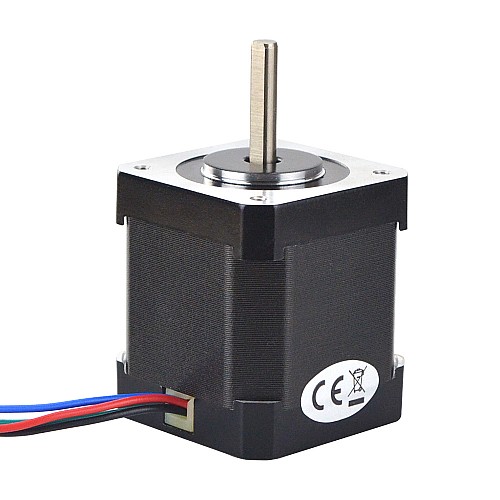Full D-cut Shaft Nema 17 Bipolar 0.9deg 46Ncm(65.1oz.in) 2A 42x42x48mm 4 Wires - 17HM19-2004S1 | StepperOnline CA