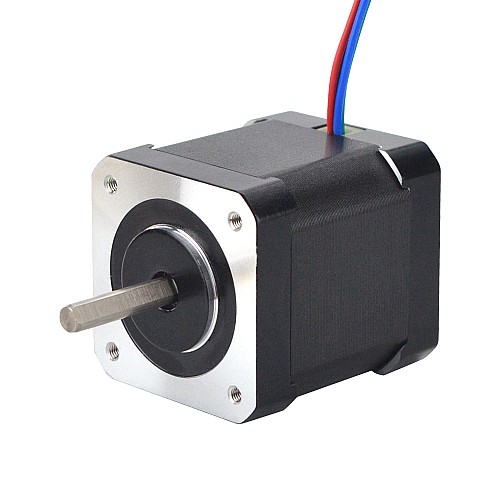 Full D-cut Shaft Nema 17 Bipolar 0.9deg 46Ncm(65.1oz.in) 2A 42x42x48mm 4 Wires - 17HM19-2004S1 | StepperOnline CA